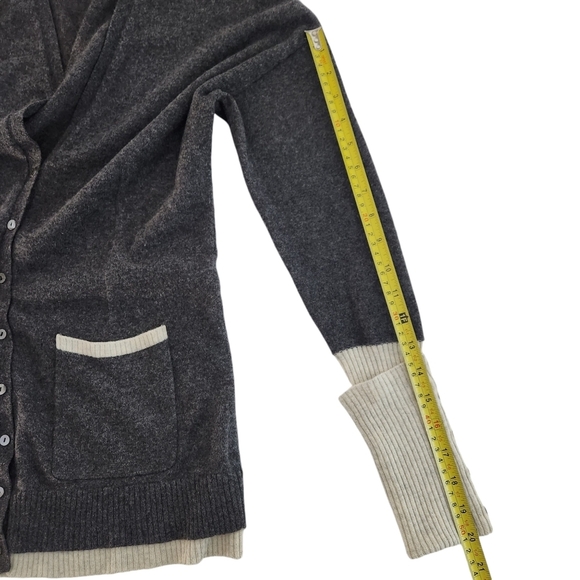 MAGASCHONI 100% cashmere cardigan gray and beige (probably medium) - Picture 9 of 11